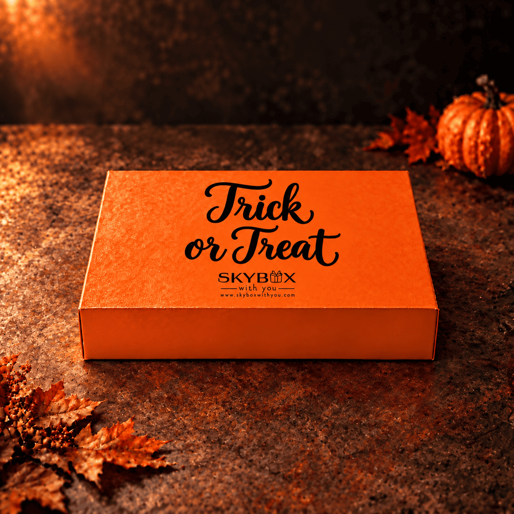 Trick or Treat Orange Pumpkin Lollipop Gift Orange Box