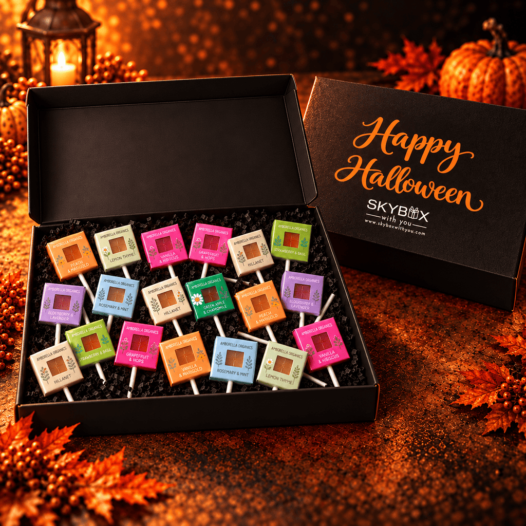 Happy Halloween Organic Plantable Lollipop Black Gift Box