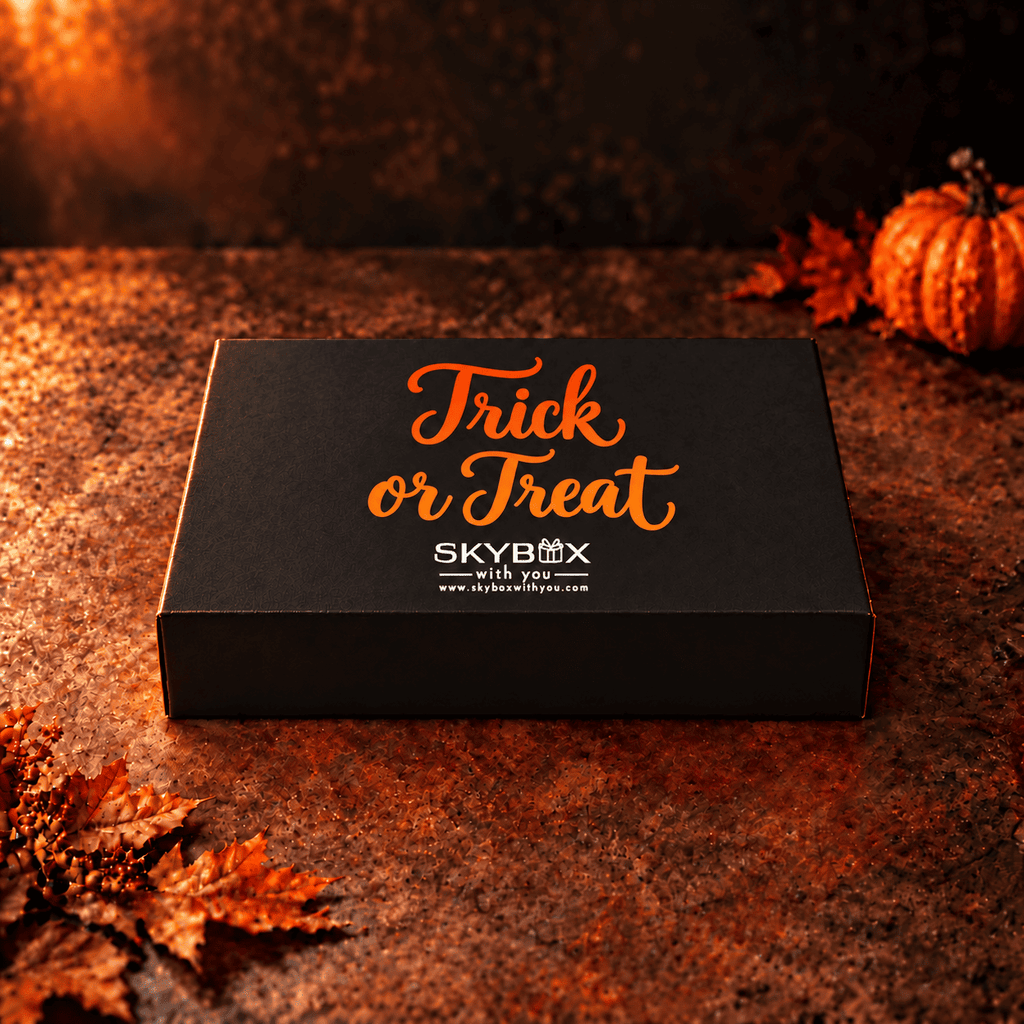 Trick or Treat Black Pumpkin Lollipop Black Gift Box
