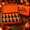 Cozy Halloween Orange Pumpkin Lollipop Orange Gift Box