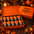 Happy Halloween Treat Orange Pumpkin Lollipop Orange Gift Box