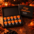 Cozy Halloween Treat Black Pumpkin Lollipop Black Gift Box