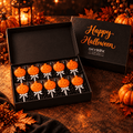 Happy Halloween Treat Black Pumpkin Lollipop Black Gift Box